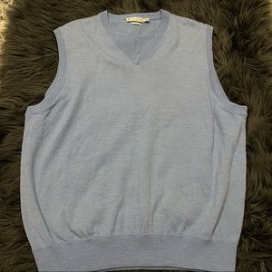 Peter Millar merino wool blue Golf Sweater Vest Men’s XL